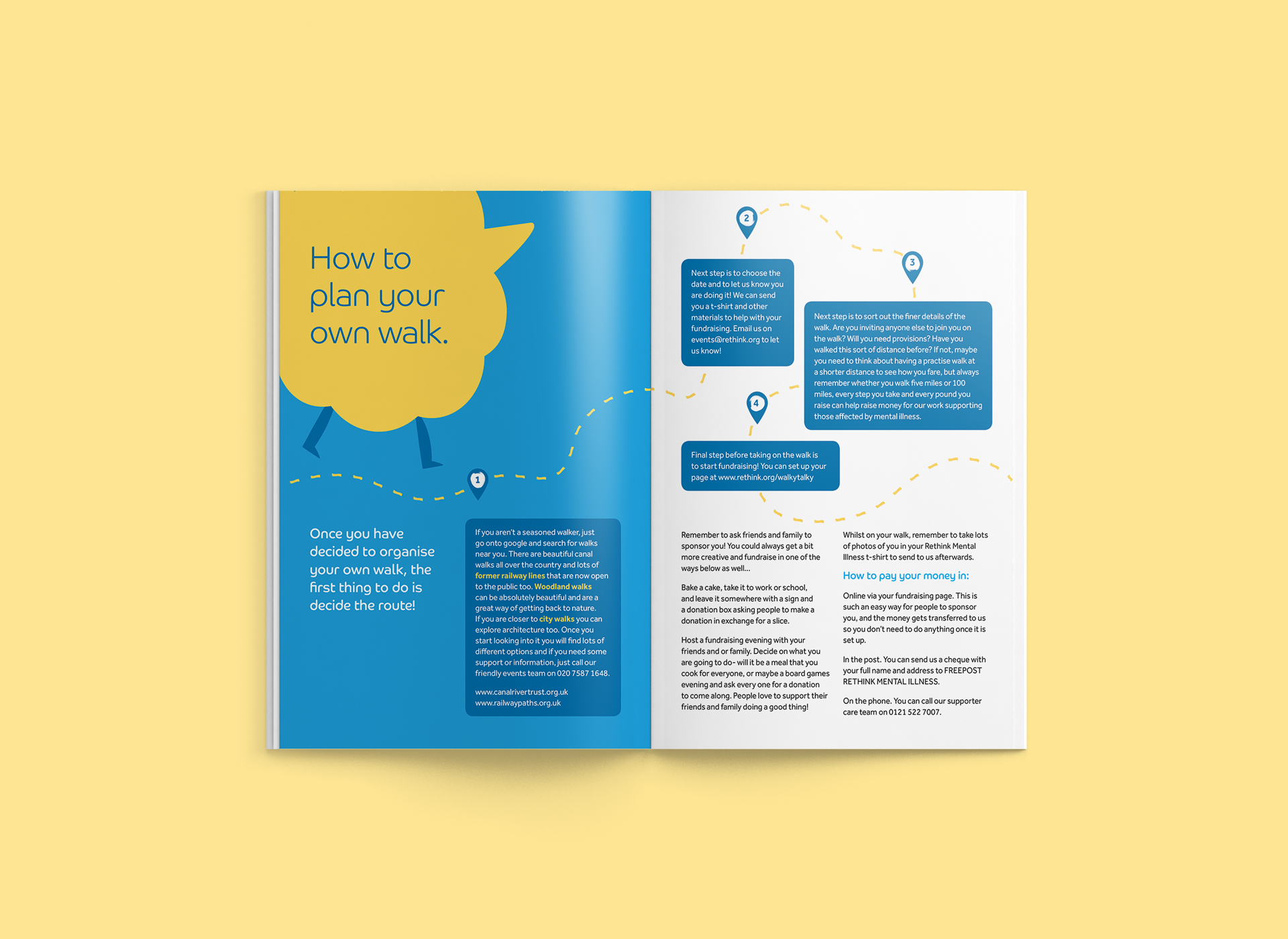 Walky Talky fundraising guide booklet design